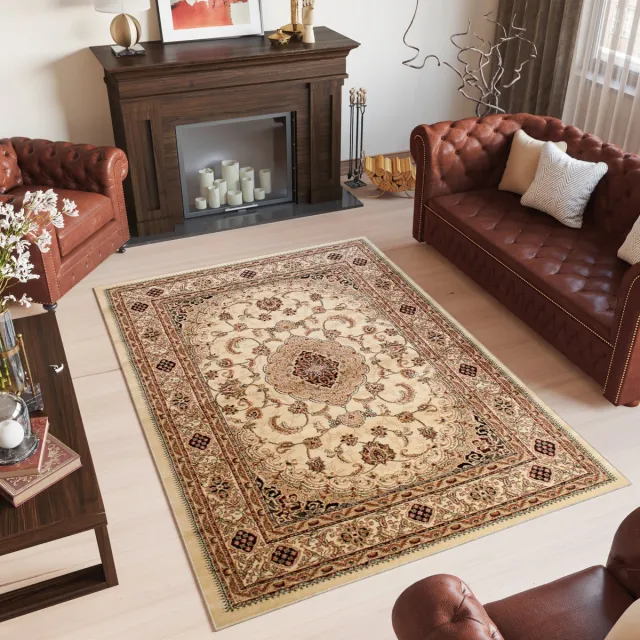 Tapiso Yesemek Vloerkleed Gebloemd Perzisch Tapijt beige2, foto 8