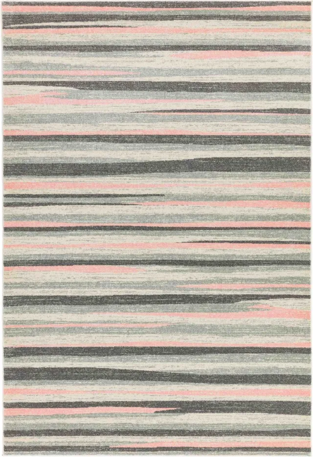 Eazy Living Easy Living - colt-stripe-pink Vloerkleed - Rechthoek - Laagpolig Tapijt - Modern - Grijs, Roze
