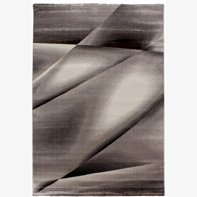 Ayyildiz Laagpolig vloerkleed, abstract ontwerp, bruine kleur, woonkamerkleed, jute achterkant BROWN