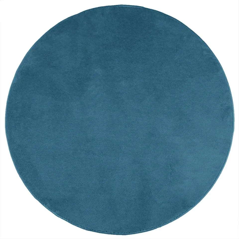 vidaXL Vloerkleed OVIEDO laagpolig Ø 200 cm turquoise, foto 3